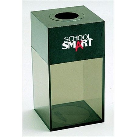 SCHOOL SMART School Smart 060867 Magnetic Paper Clip Dispenser - Smoke Base; Black Top 60867